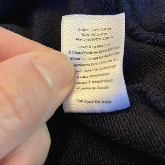 TALBOTS Women’s Navy Blue Contrasting Blue & White Striped Long Sleeves S Top - Picture 9 of 9